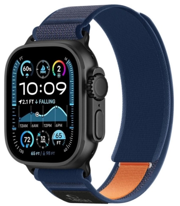Tech-Protect kellarihm Nylon Elite Apple Watch 44/45/46/49mm, navy/oranž