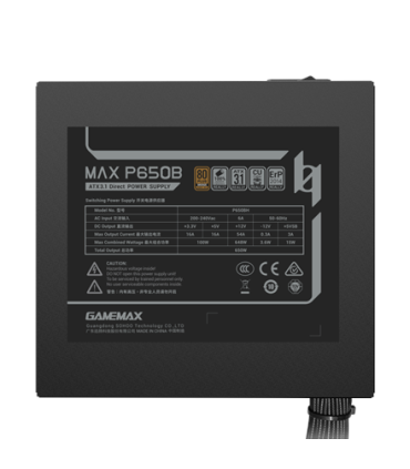 Gamemax PSU MAX P650B 650W Bronze Non-Modular