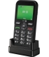 Doro E10 4G must nuputelefon koos laadimisalusega