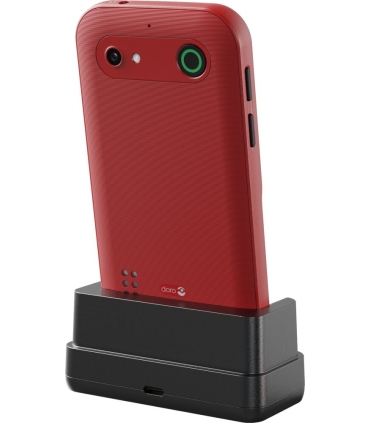Doro E10 4G punane nuputelefon koos laadimisalusega