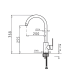 Kitchen tap Pyramis black matte