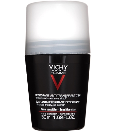 Vichy Homme Sensitive 72h Roll-on Deodorant (50mL)
