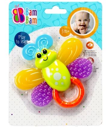 Bam Bam närimisrõngas Liblikas
