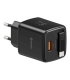 Swissten Slidecharge reisilaadija sissehitatud kaabliga+ USB A PD 30W must
