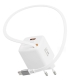 Swissten Slidecharge reisilaadija sissehitatud kaabliga+ USB A PD 30W valge