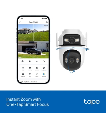 TP-LINK | Dual Lens Security Wi-Fi Camera | Tapo C545D | Dome | 3 MP | 6mm | IP66 | H.264 | MicroSD, up to 512 GB