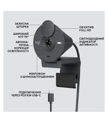 LOGITECH CAMERA WEBCAM BRIO 305/GRAPHITE 960-001469 
