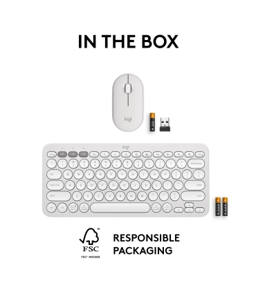LOGITECH KEYBOARD +MOUSE COMBO PEBBLE 2/WHITE 920-012240