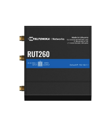 Teltonika | LTE Cat 6 Router | RUT260 | 802.11n | 10/100 Mbit/s | Ethernet LAN (RJ-45) ports 2 | Mesh Support No | MU-MiMO No | 