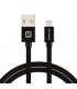 Swissten kaabel Lightning tekstiil 3m , must