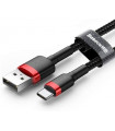 Baseus Cafule kaabel USB A - USB-C QC 3.0, 1m, must-punane