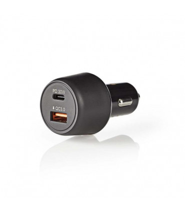 Nedis autolaadija 1XUSB-A + 1XUSB-C,QC 3.0/PD, 3A