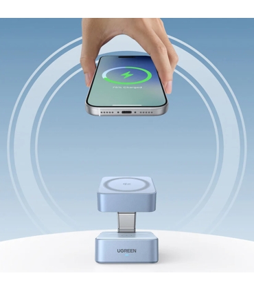 Ugreen Magflow 2in1 Qi2 25 juhtmevaba laadimisjaam