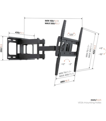 Vogels Wall mount UP 4053 Full-Motion TV Wall Mount M 32-65"