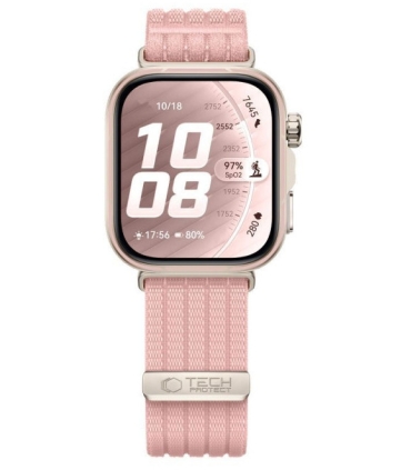 Tech-Protect kellarihm Nylon Huawei Watch Fit 3/4/4 Pro/5/5 Pro, heleroosa