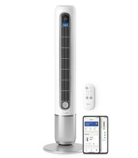 Philips CX7550/00 tornventilaator, Air+ rakendus, valge/hall