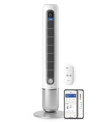 Philips CX7550/00 tornventilaator, Air+ rakendus, valge/hall