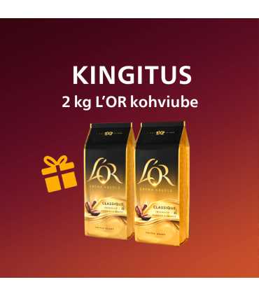 Komplekt! L’OR Classique kohviuba 1kg + L’OR Classique kohviuba 1kg
