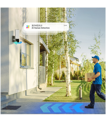 EZVIZ Smart Security Wall-Light Camera | EL3 | 3 MP | 2.8mm | IP65 | H.264/H.265 | MicroSD up to 512GB