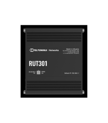Teltonika | Ethernet Router | RUT301 | No Wi-Fi | 10/100 Mbit/s | Ethernet LAN (RJ-45) ports 5 | Mesh Support No | MU-MiMO No | 