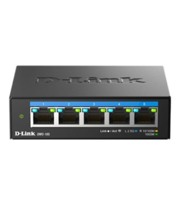 D-Link | DMS-105/E | 5-Port 2.5G Multi-Gigabit Desktop Switch | Desktop | Unmanaged