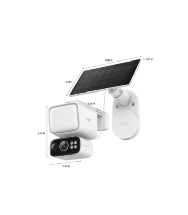 TP-LINK | Tapo C615F KIT | Solar-Powered Floodlight Pan/Tilt Security Camera Kit | 3 MP | F/1.6 | H.264 | MicroSD Card Up to 512