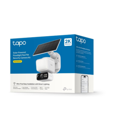 TP-LINK | Tapo C615F KIT | Solar-Powered Floodlight Pan/Tilt Security Camera Kit | 3 MP | F/1.6 | H.264 | MicroSD Card Up to 512