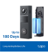 TP-LINK 2K Battery Video Doorbell | Tapo D205 | 3 MP | 2.4mm/F2.2 | IP54 | H.264 | Micro SD, Max. 512