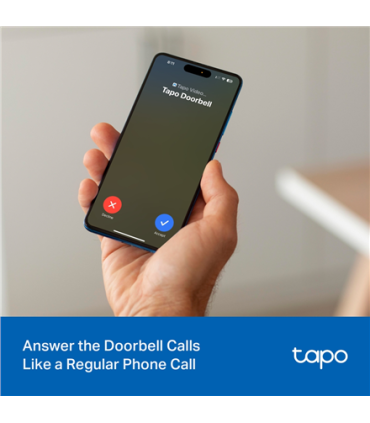 TP-LINK 2K Battery Video Doorbell | Tapo D205 | 3 MP | 2.4mm/F2.2 | IP54 | H.264 | Micro SD, Max. 512