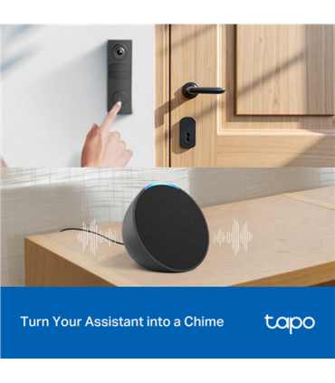 TP-LINK 2K Battery Video Doorbell | Tapo D205 | 3 MP | 2.4mm/F2.2 | IP54 | H.264 | Micro SD, Max. 512