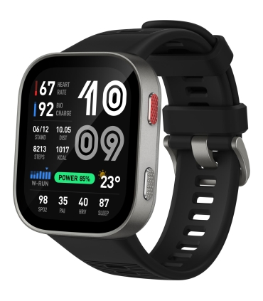 Amazfit Bip Max, hõbedane korpus, must