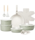 CS Kochsysteme 17-piece Space-Saving Cookware Set, Forged Aluminum, Mint