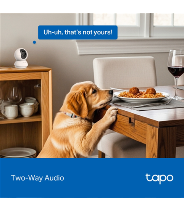TP-LINK | Tapo C250 | Pan/Tilt AI Home Security Wi-Fi Camera | PTZ | 8 MP | 4mm/F1.6 | H.265 | MicroSD Card up to 512 GB