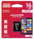 Goodram Micro SDHC 10 class + Adapter 16GB