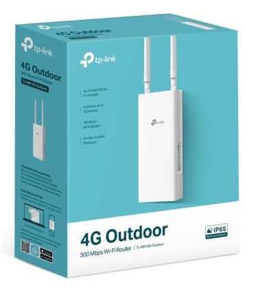 TP-LINK Wireless Router  TL-MR100-OUTDOOR Wi-Fi 4 (802.11n) Data speed 300 Mbit/s Ethernet WAN Yes DSL WAN Yes SIM card slot Yes