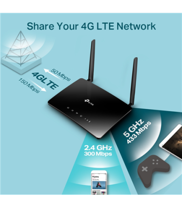 TP-LINK | AC1200 Wireless Dual Band 4G LTE Router | Archer MR402 | 802.11ac | 10/100 Mbit/s | Mesh Support No | MU-MiMO No | No 
