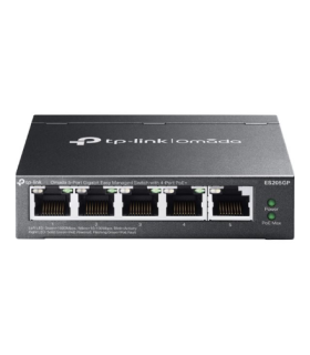 TP-LINK | Omada 5-Port Gigabit Easy Managed Switch with 4-Port PoE+ | ES205GP | Desktop/Wall mountable