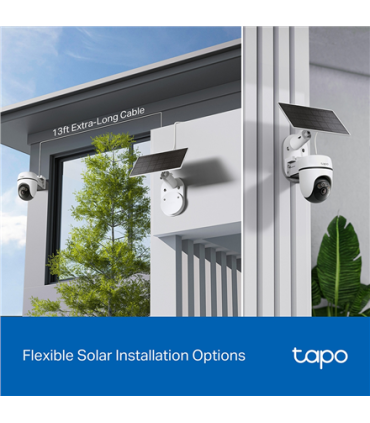 TP-LINK TC90 KIT | Solar-Powered Pan/Tilt Security Camera Kit | 3 MP | 4mm/F1.6 | MicroSD Card Up to 512 GB