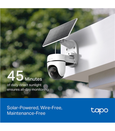TP-LINK TC90 KIT | Solar-Powered Pan/Tilt Security Camera Kit | 3 MP | 4mm/F1.6 | MicroSD Card Up to 512 GB