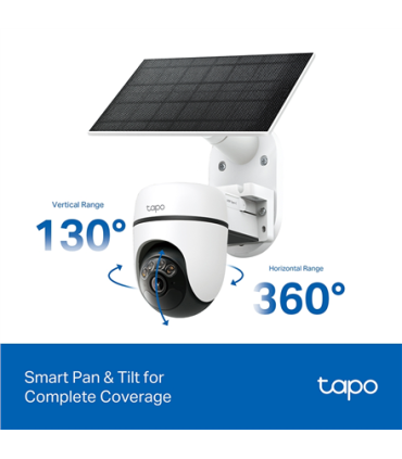 TP-LINK TC90 KIT | Solar-Powered Pan/Tilt Security Camera Kit | 3 MP | 4mm/F1.6 | MicroSD Card Up to 512 GB
