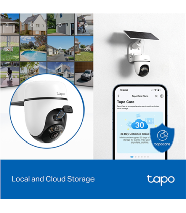 TP-LINK TC90 KIT | Solar-Powered Pan/Tilt Security Camera Kit | 3 MP | 4mm/F1.6 | MicroSD Card Up to 512 GB