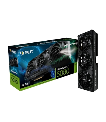 PALIT Graphics Card  NVIDIA GeForce RTX 5080 2295 MHz 16 GB GDDR7 256 bit PCI Express 5.0 Active NE75080019T2-GB2035S
