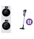 Samsung Bespoke AI komplekt (valge): pesumasin WF90H09C4WT2 + kuivati DV90F09F4WT2 + kingituseks varstolmuimeja Jet 60 Turbo