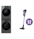 Samsung  Bespoke AI komplekt (must): pesumasin WF90H09C4ST2 + kuivati DV90F09F4SU4 + kingituseks varstolmuimeja Jet 60 Turbo