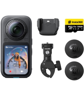 Insta360 X6 Motorcycle Bundle, midnight black