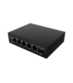 Lanberg | Switch PoE 1xBT 3xAT SFP/ETH Din Unmanagment Fast Ethernet | ILFE-4P-1GE-1S-90