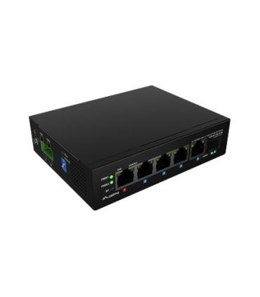 Lanberg | Switch PoE 1xBT 3xAT SFP/ETH Din Unmanagment Fast Ethernet | ILFE-4P-1GE-1S-90