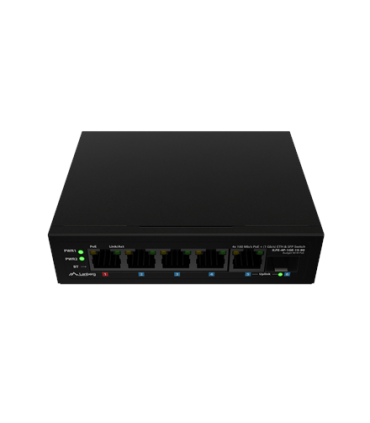 Lanberg | Switch PoE 1xBT 3xAT SFP/ETH Din Unmanagment Fast Ethernet | ILFE-4P-1GE-1S-90