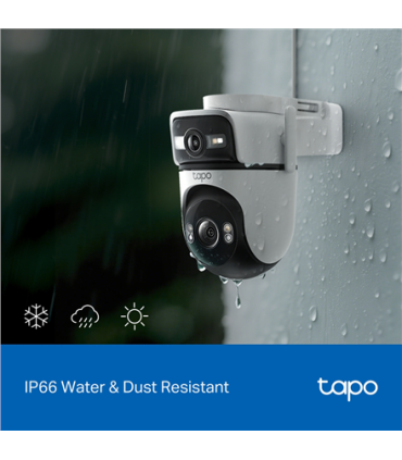TP-LINK | Dual Lens Security Wi-Fi Camera | Tapo C545D | Dome | 3 MP | 6mm | IP66 | H.264 | MicroSD, up to 512 GB