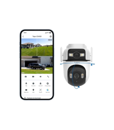 TP-LINK | Dual Lens Security Wi-Fi Camera | Tapo C545D | Dome | 3 MP | 6mm | IP66 | H.264 | MicroSD, up to 512 GB